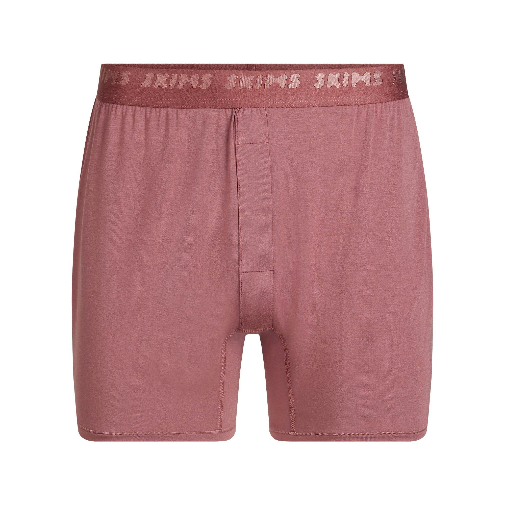 SKIMS STRETCH MENS KNIT BOXER | CORDOVAN Product Image