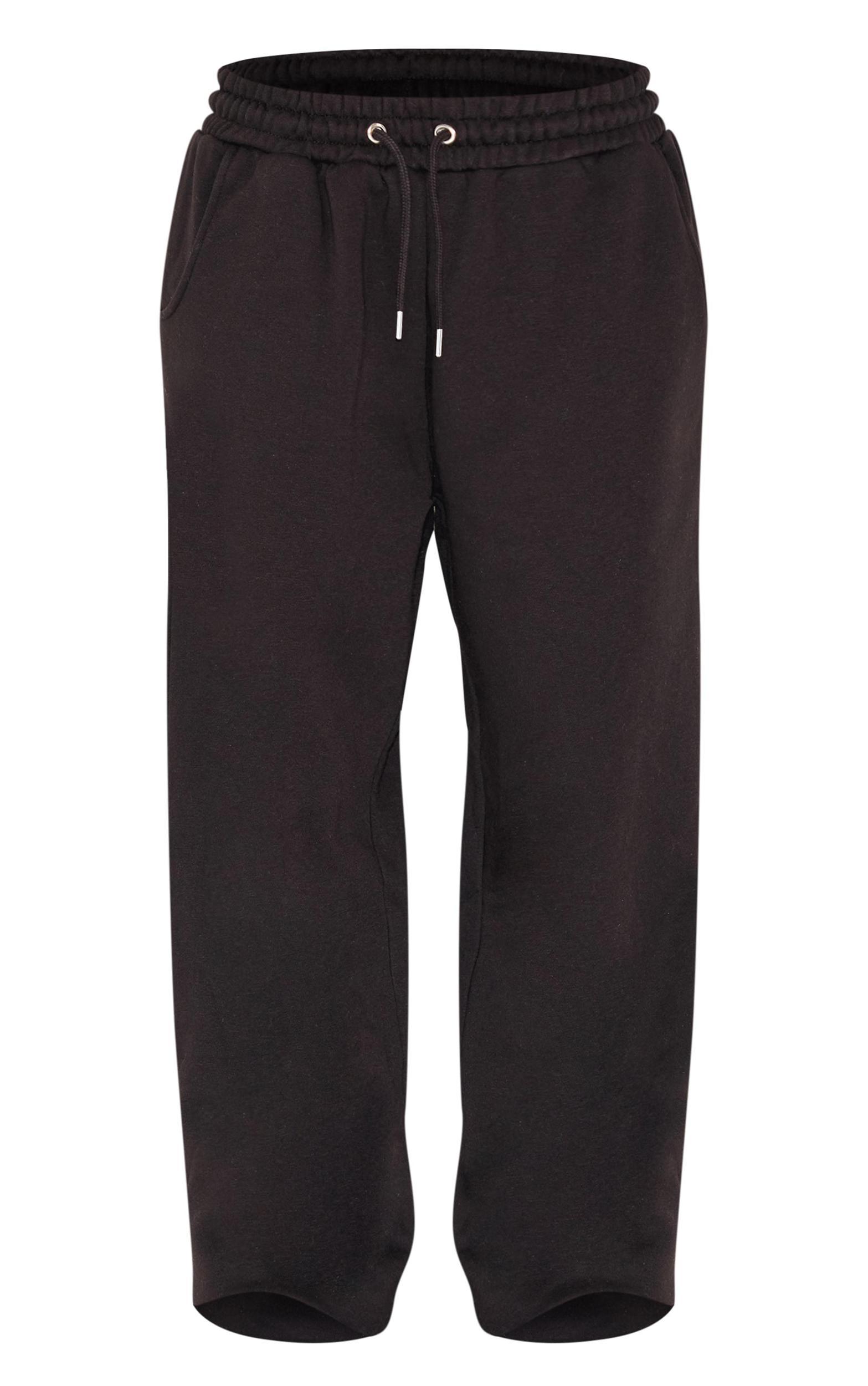 Petite Black Wide Leg Drawstring Sweatpants Product Image