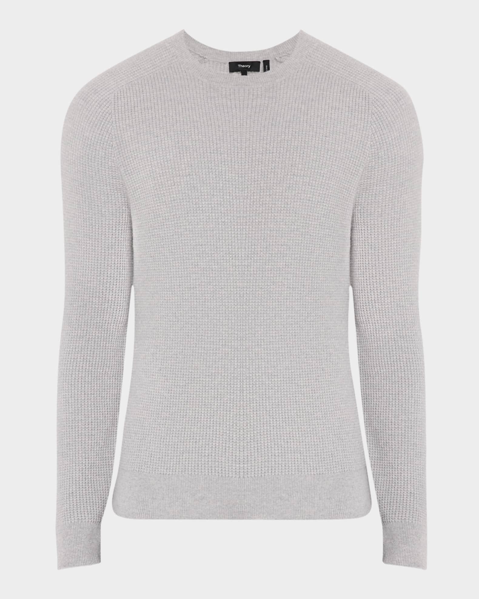 Mens Cashmere Waffle-Knit Sweater Product Image