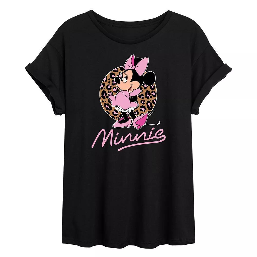Disney's Mickey Mouse Juniors' Christmas Oversized Tee, Girl's, Size: XL, Black Product Image