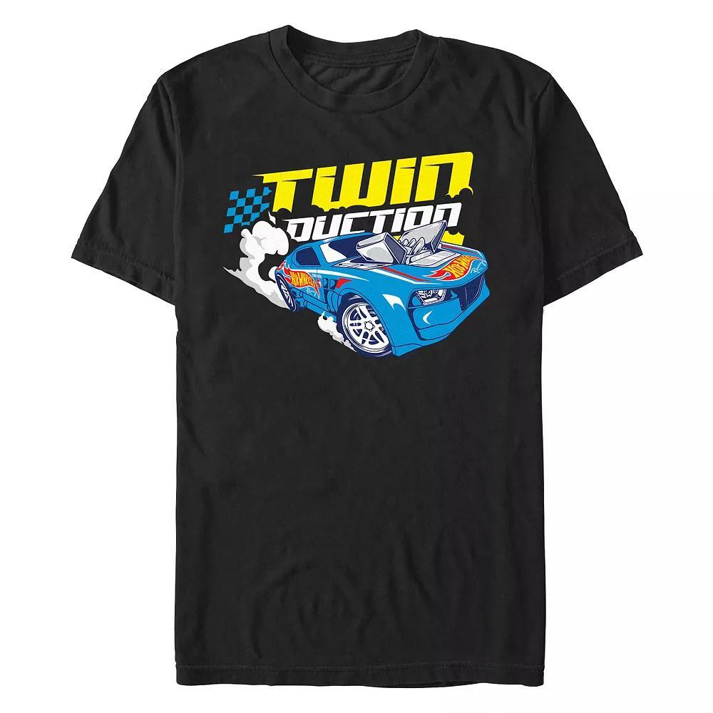 Men's Hot Wheels Twin Duction Graphic Tee, Size: XXL, Black Product Image