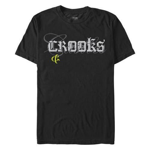 Mens Crooks And Castle Mixed Font Title Logo Graphic Tee Product Image