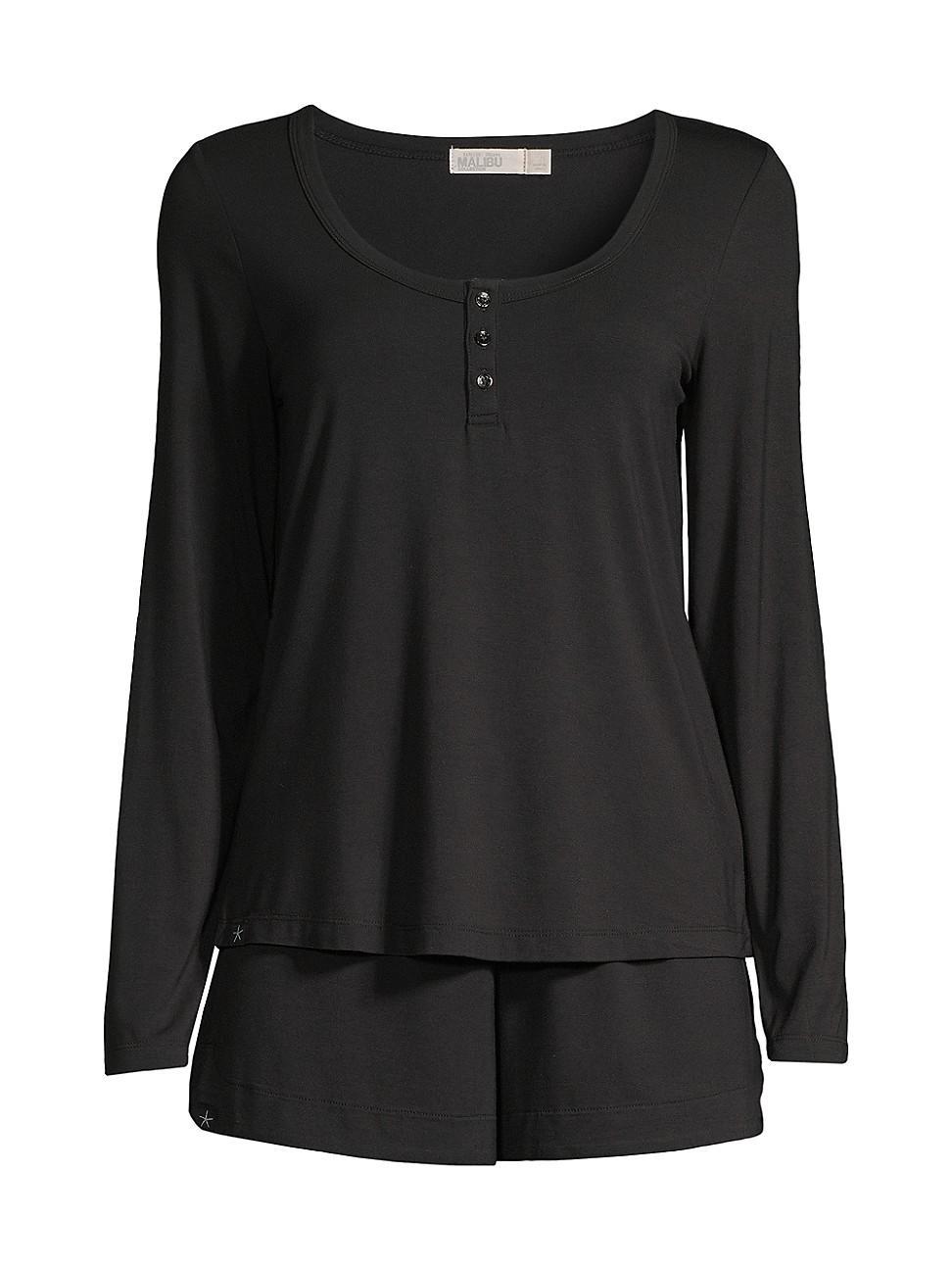 Barefoot Dreams Malibu Collection(r) Soft Jersey Lounge Set Women's Pajama Sets Product Image