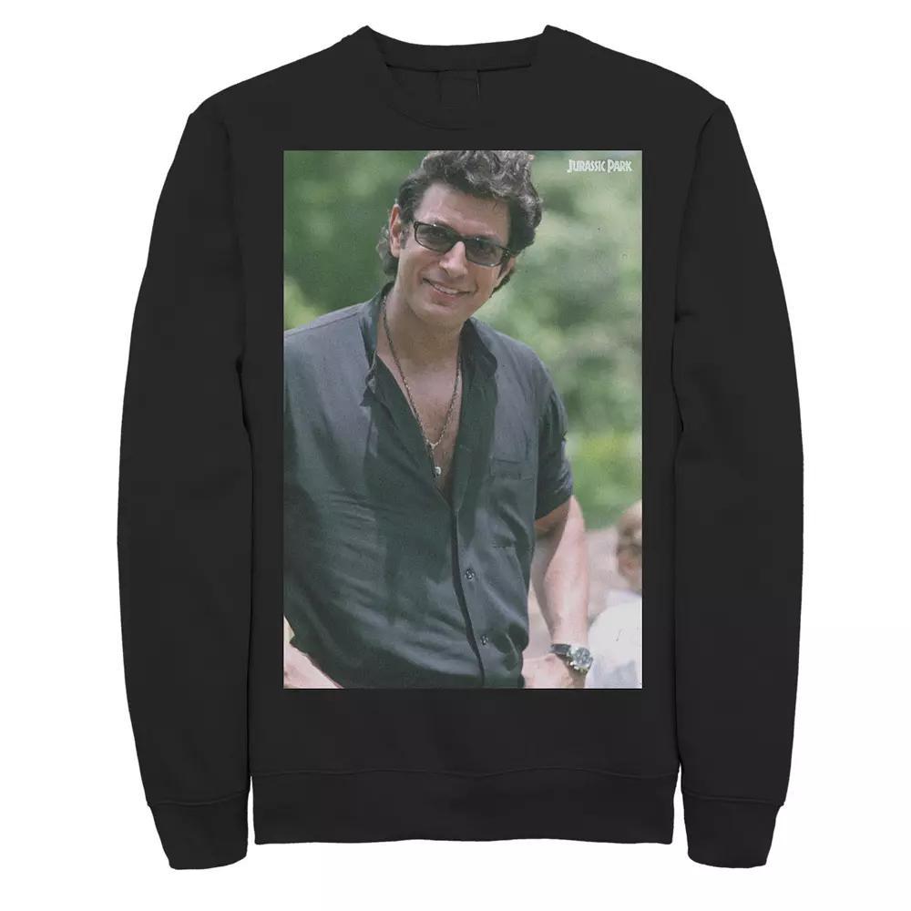Men's Jurassic Park Jeff Goldblum Smile Poster Style Sweater, Size: XXL, Black Product Image