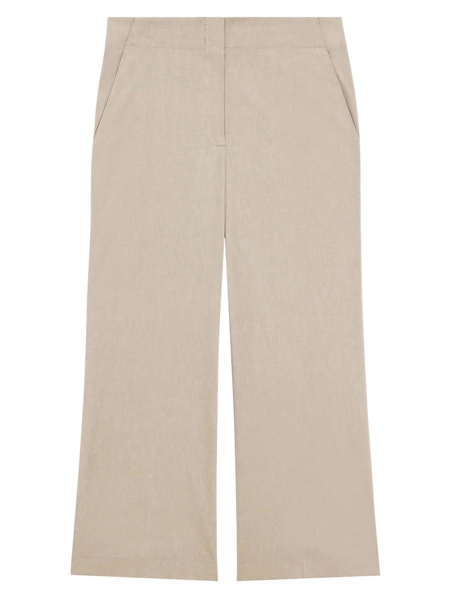 Womens Terena Linen Cropped Wide-Leg Pants Product Image