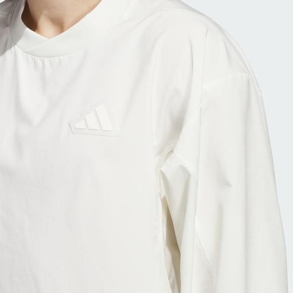 adidas Woven Pullover Crew Sweatshirt Royal Blue M Mens Product Image