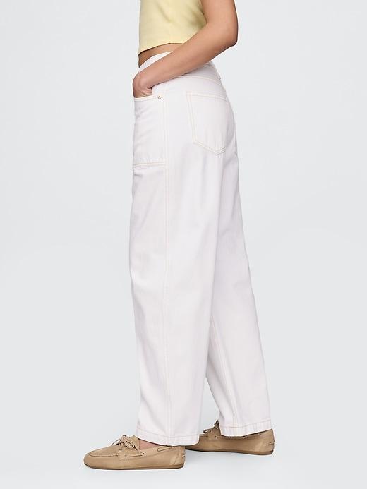 Curvy High Rise Barrel Jeans Product Image