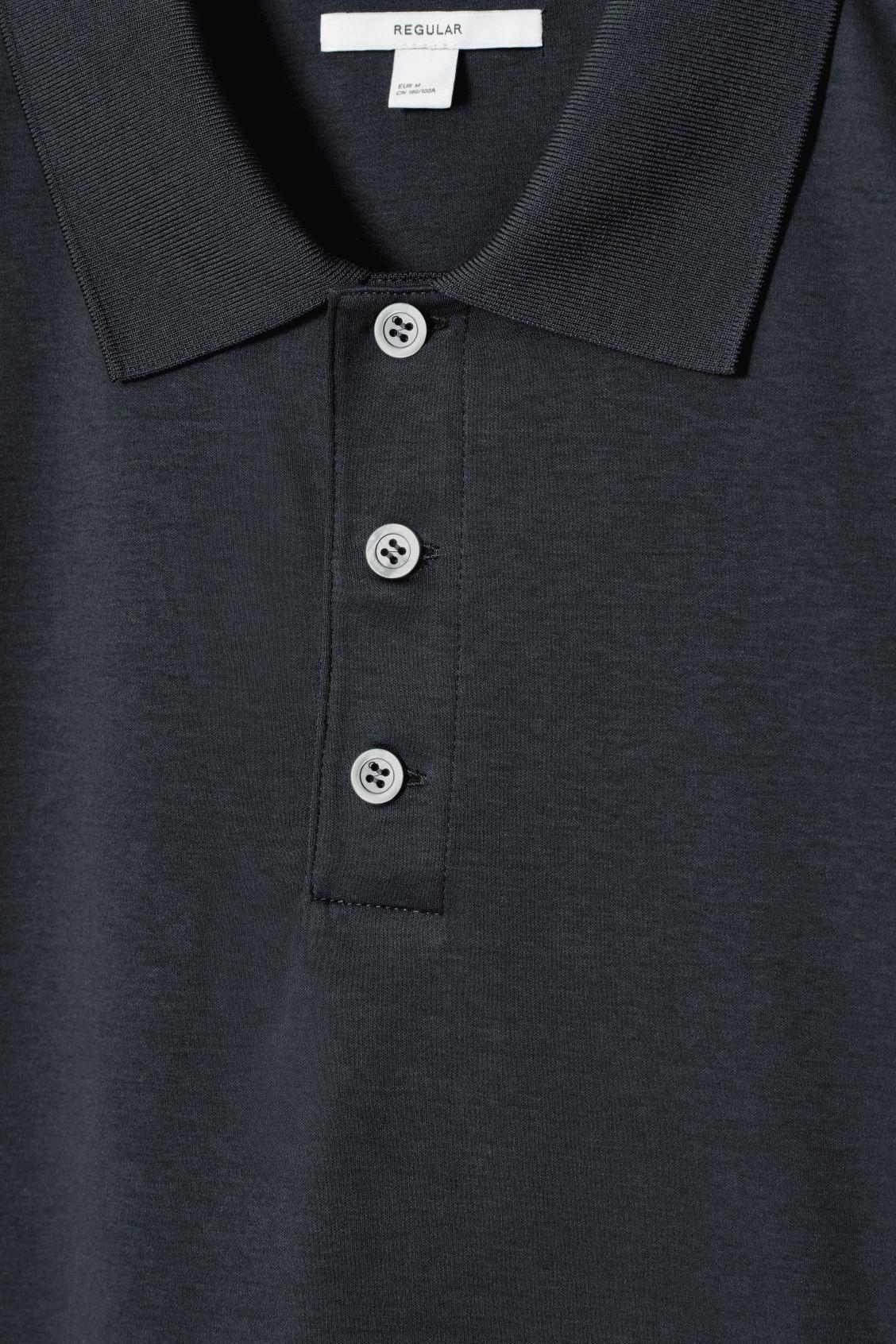 REGULAR-FIT MERCERIZED-COTTON POLO SHIRT Product Image