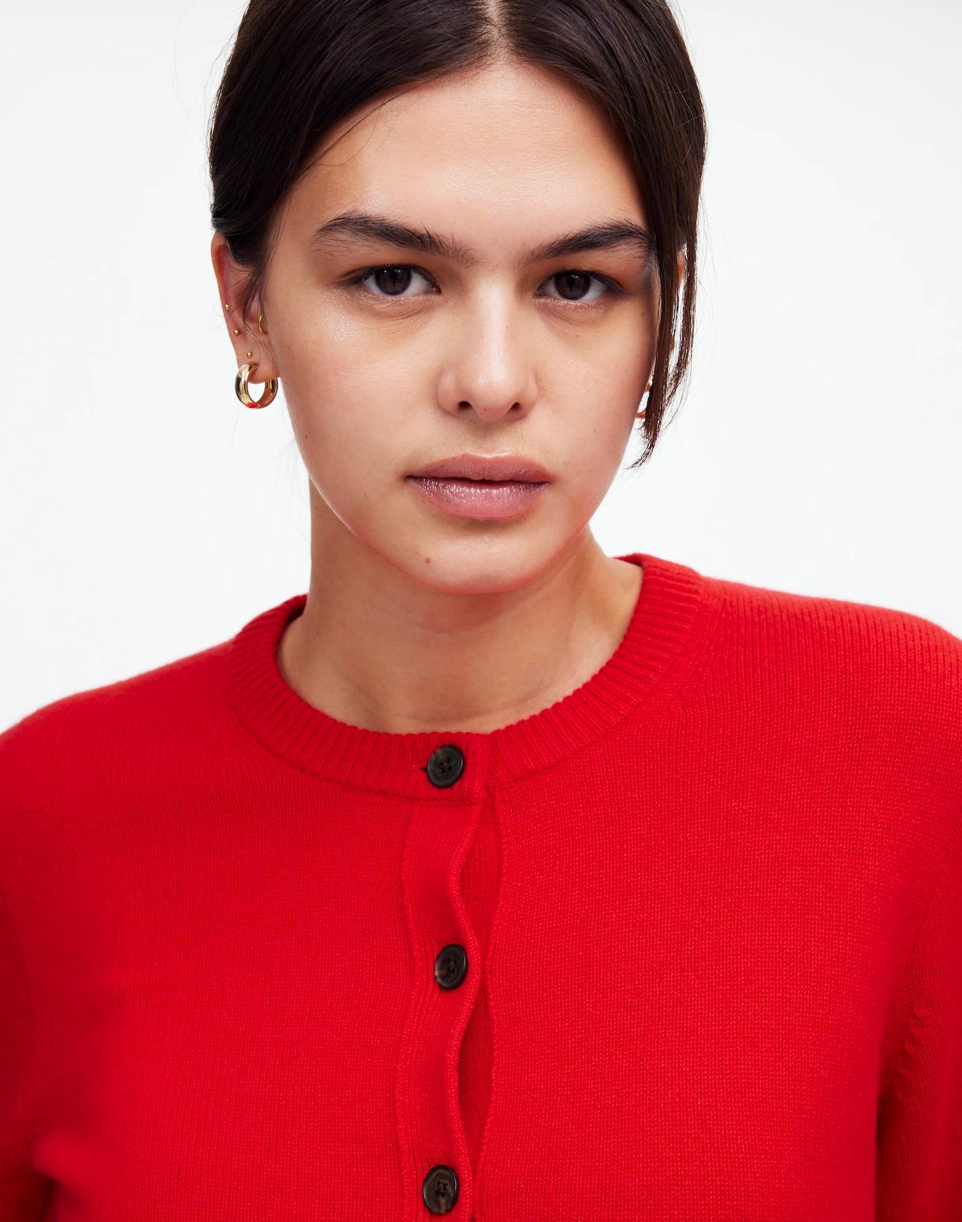 Cashmere Button-Front Cardigan Sweater Product Image