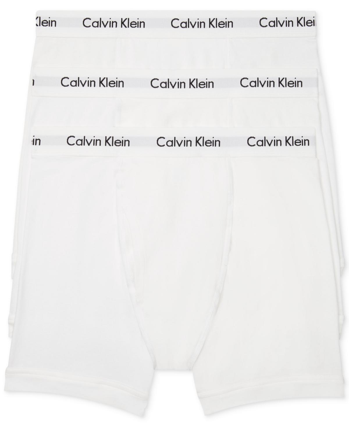 Men's Calvin Klein 3-pack Cotton Stretch Boxer Briefs, Size: Large, Black Product Image
