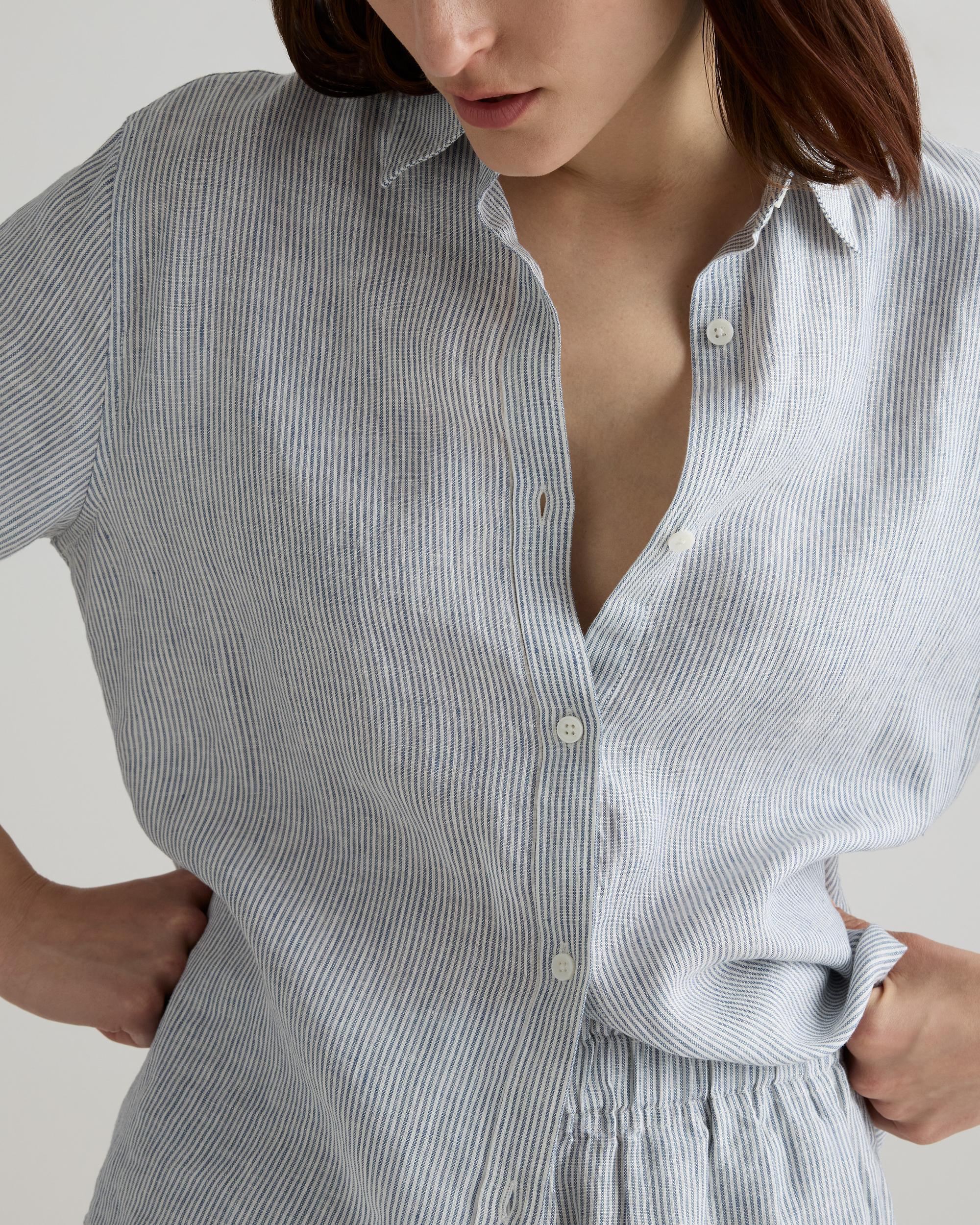 Quince | Women's 100% European Linen Shorts Pajama Set Size XS Product Image
