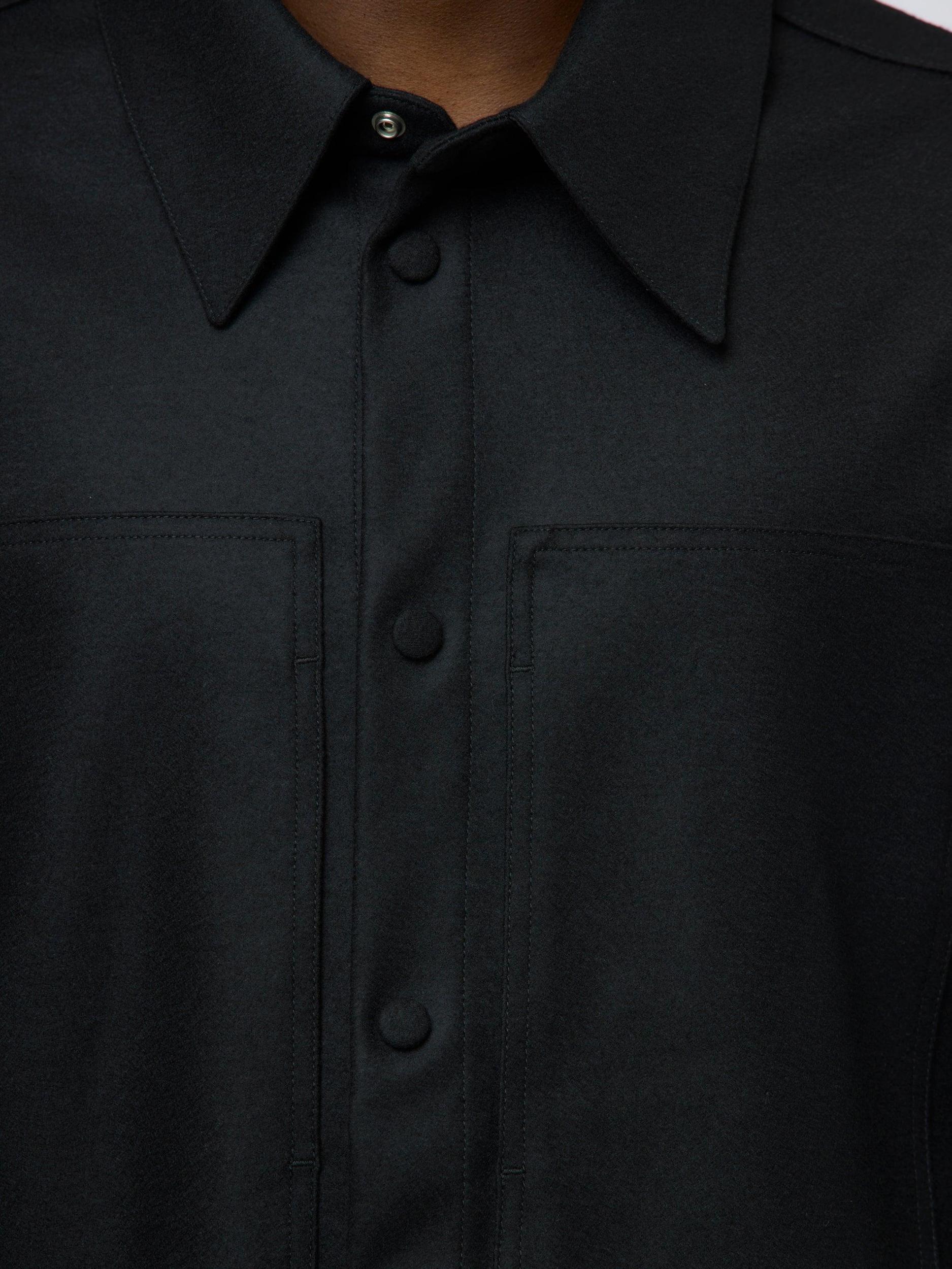 Boxy Over Shirt (Black) Product Image