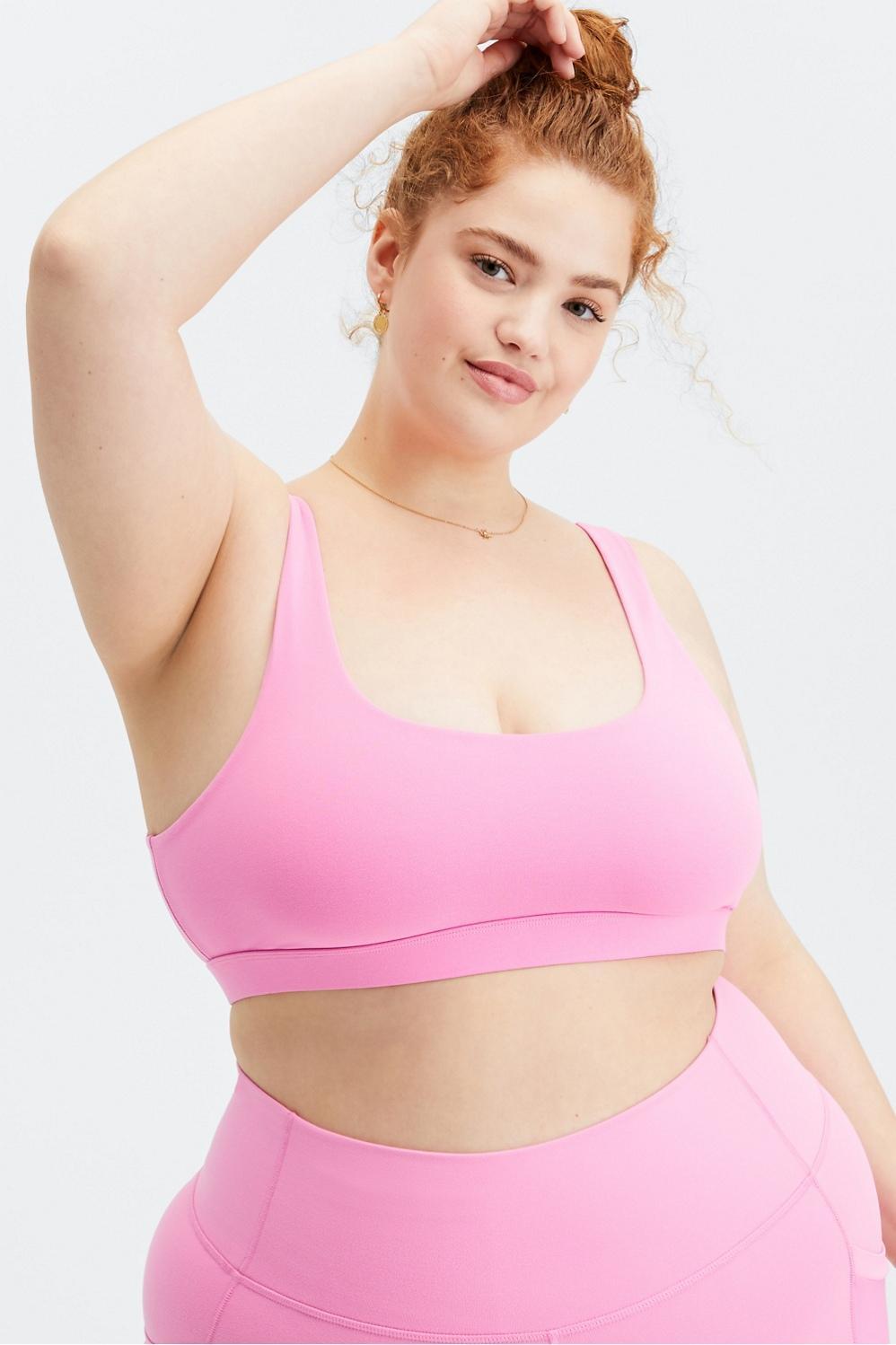Fabletics Lola Low Impact Sports Bra Womens pink plus Size 4X Product Image
