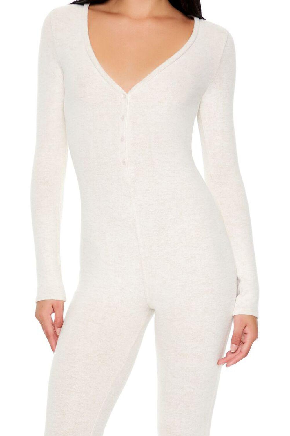 Long-Sleeve Pajama Jumpsuit | Forever 21 Product Image