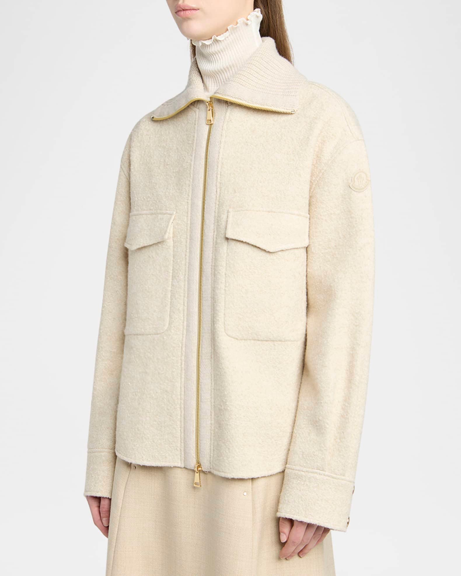 Wool Knit Shirt Jacket Product Image