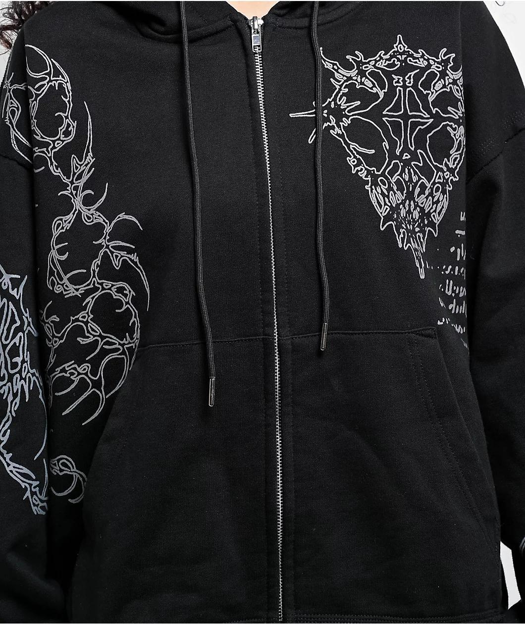 Insomnia Visuals Sigil Black Zip Hoodie Product Image