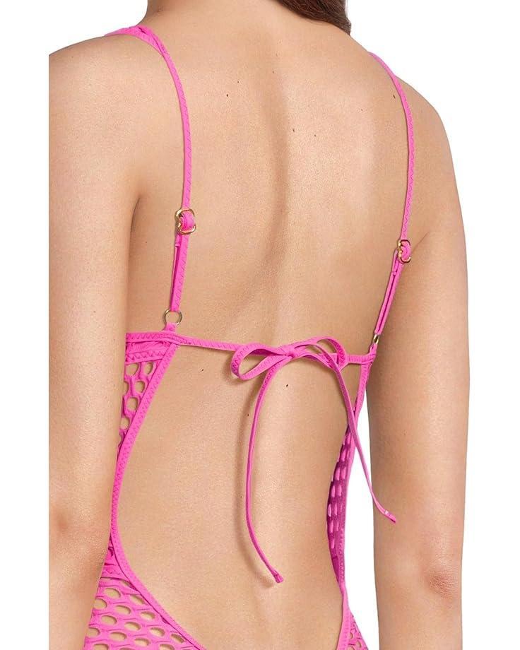Colette Clare Crochet Flower Plunge One Piece Product Image