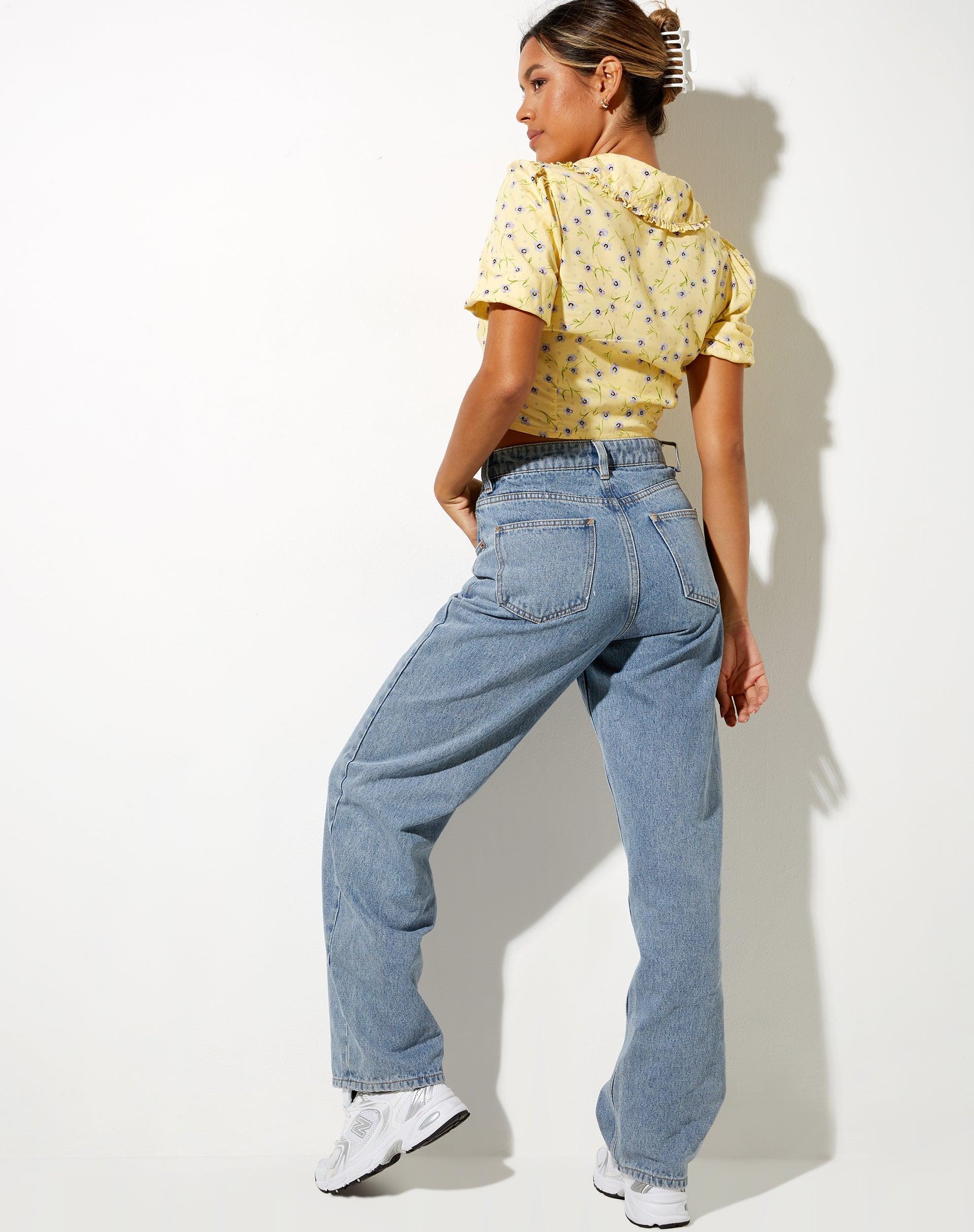 Tucci Top in Wild Flower Lemon Drop Product Image