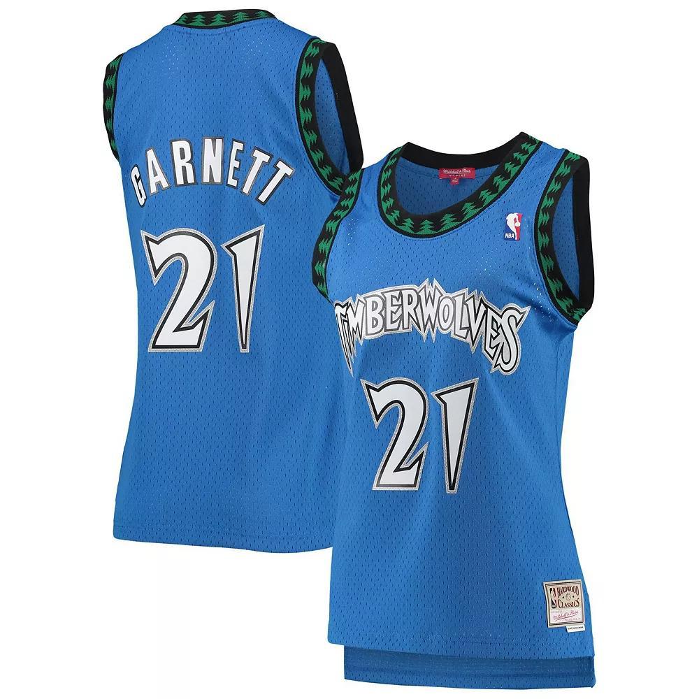 Women's Mitchell & Ness Kevin Garnett Blue Minnesota Timberwolves Hardwood Classics Swingman Jersey, Size: Small Product Image