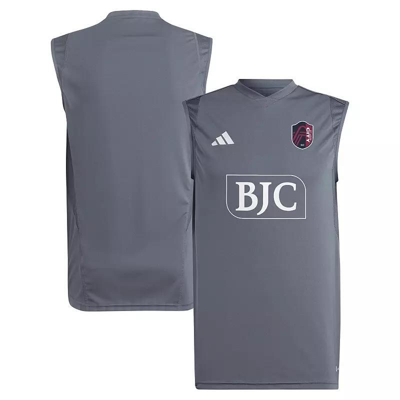 Men's adidas Gray St. Louis City SC 2024 Sleeveless Training Jersey, Size: 2XL, Slc Grey Product Image
