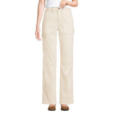 Women's Lands' End High-Rise Relaxed-Fit Straight-Leg Recover Denim Jeans, Size: 18X30, Natural Product Image