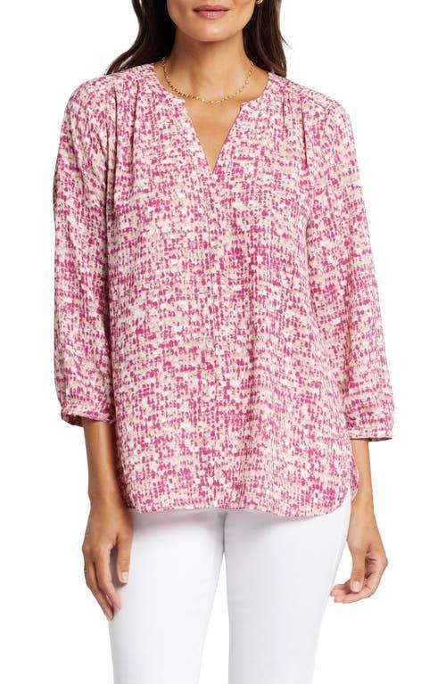 NYDJ Pintuck Blouse (Celestial Dot) Women's Clothing Product Image