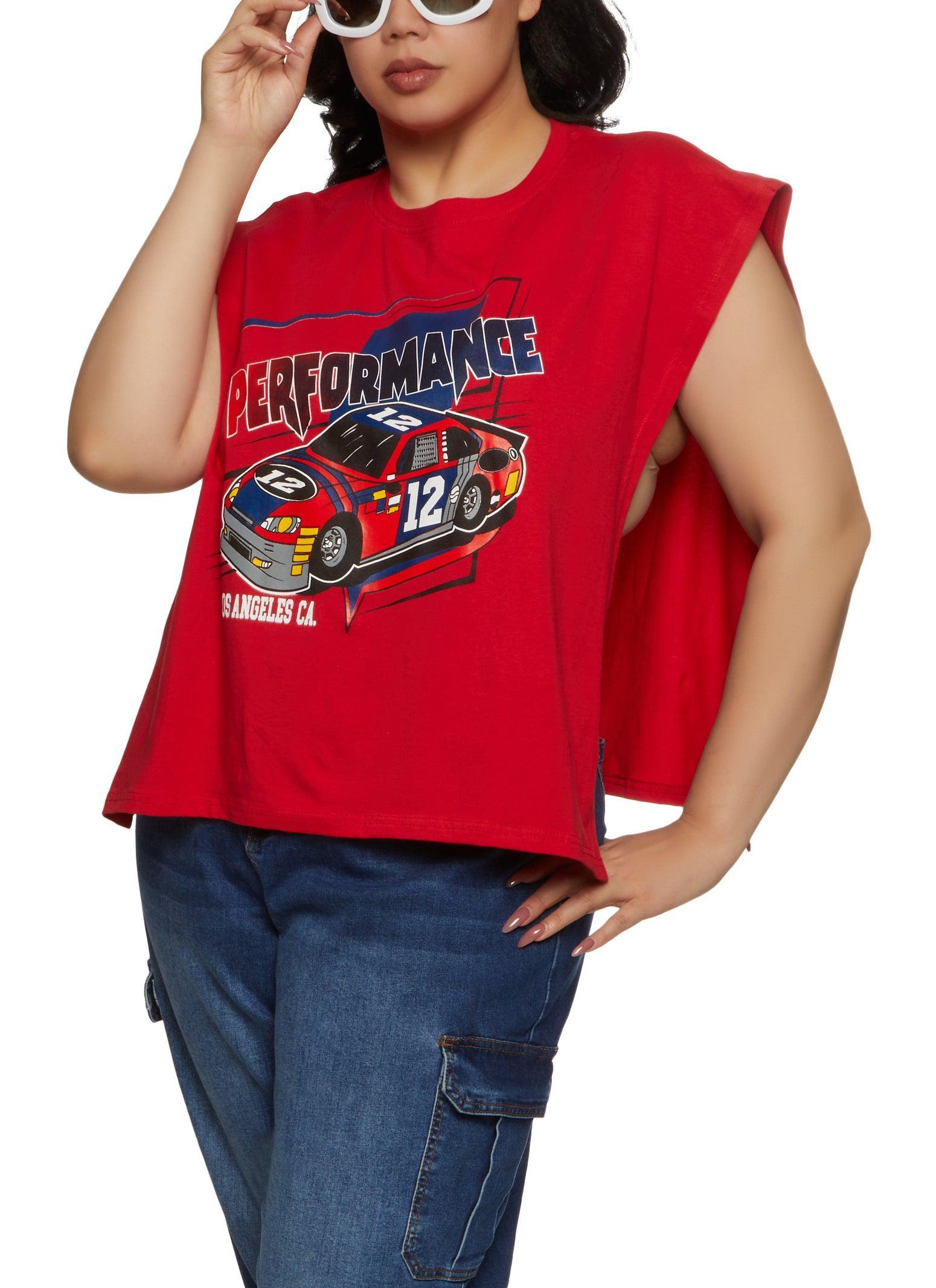 Womens Plus Size Open Side Performance Graphic Tee Product Image
