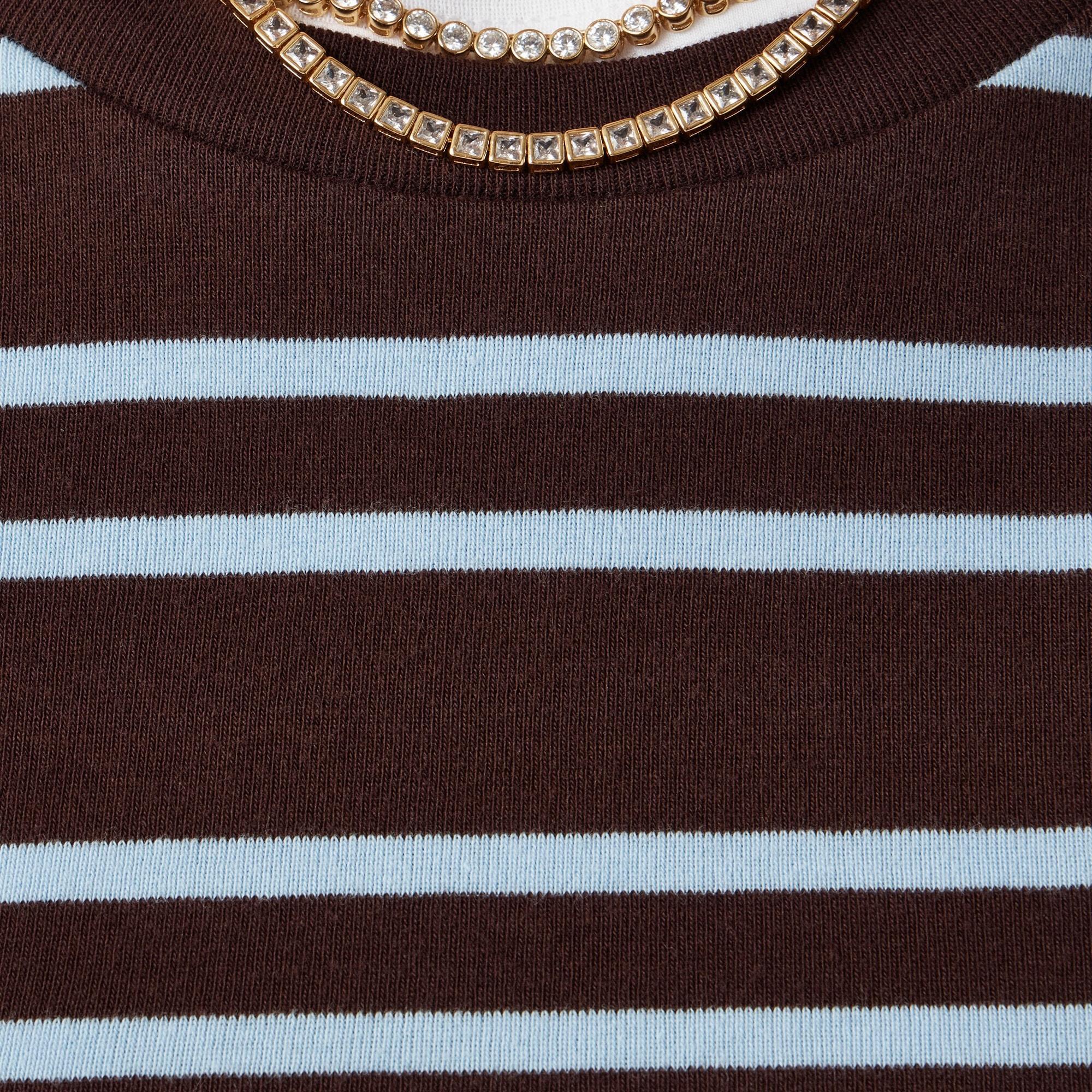 Perfect-fit long-sleeve crewneck T-shirt in stripe Product Image