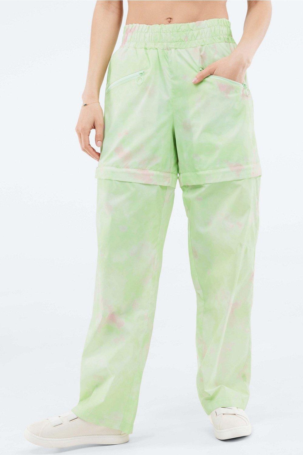 Fabletics Kalani Convertible Track Pant Womens Aloe Ethereal plus Size 1X Product Image