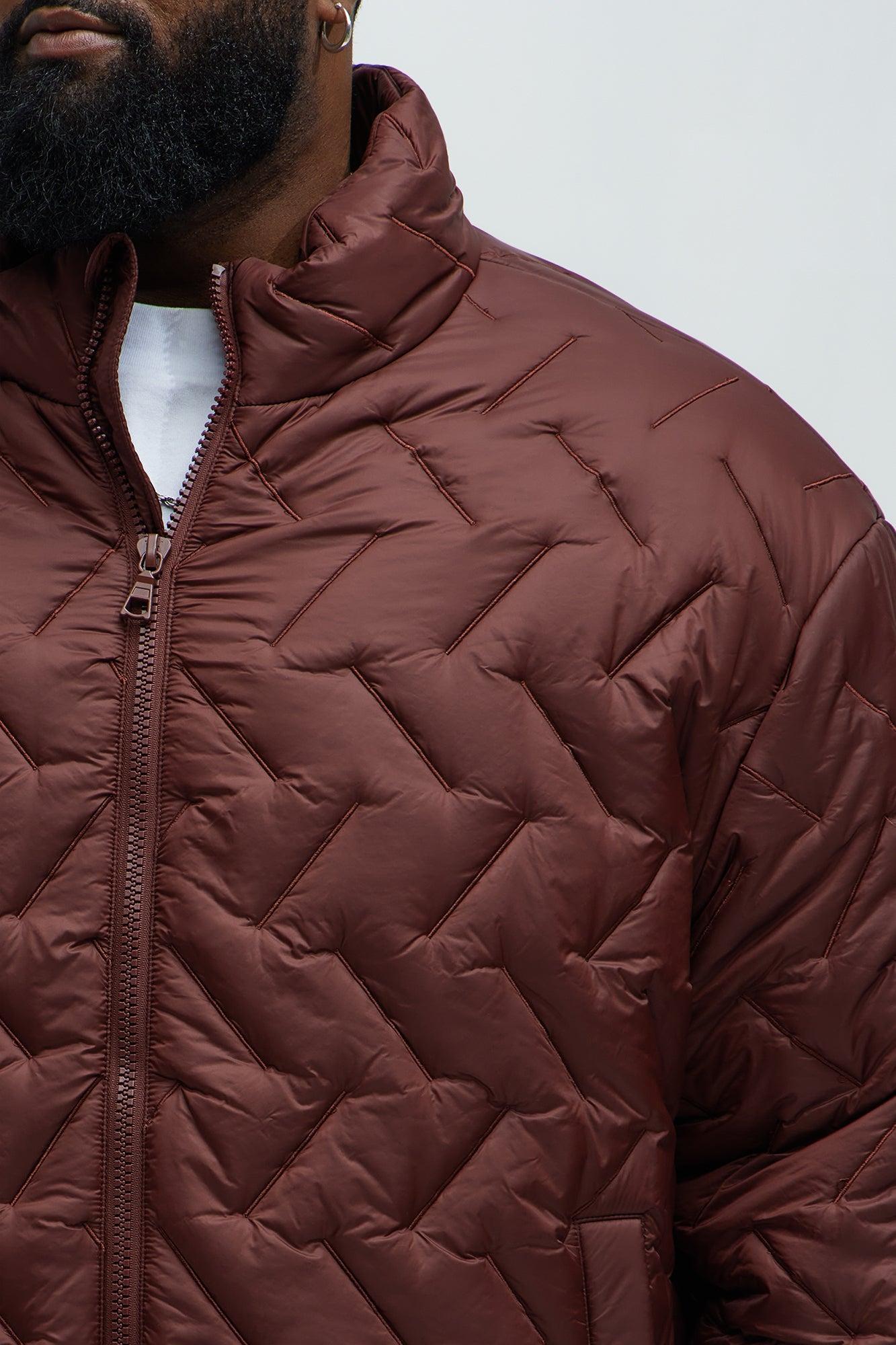 Off Road Quilted Jacket - Burgundy Product Image