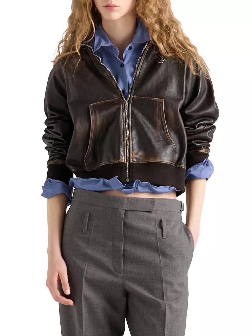 Nappa Leather Hoodie Jacket Product Image