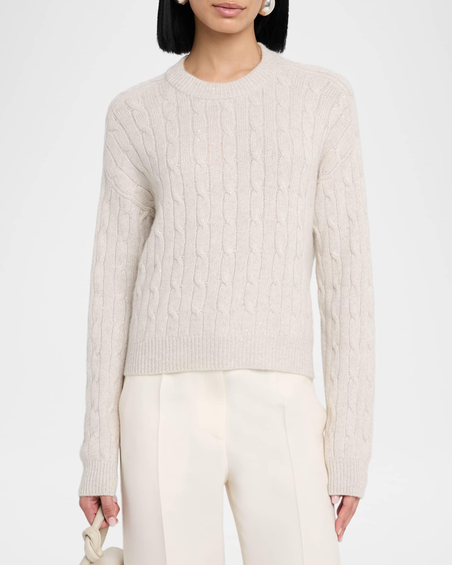 Clover Mews Cashmere Cable-Knit Sweater Product Image