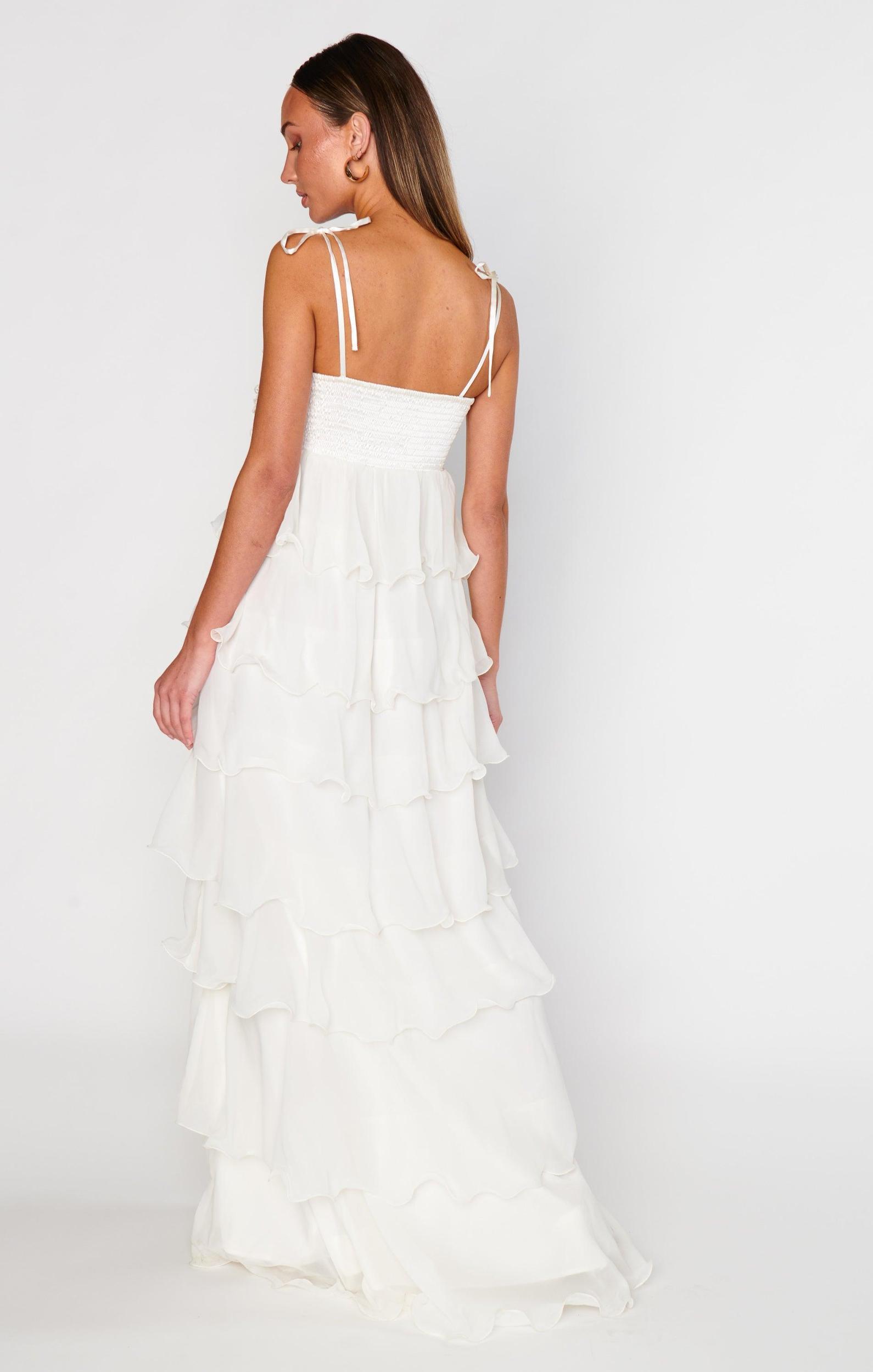 Gabriella Maxi Dress ~ White Enchanted Embellishment Product Image