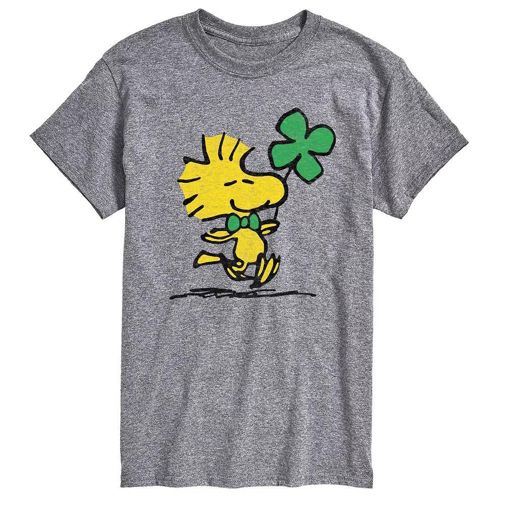 Big & Tall Peanuts Woodstock & Clover Graphic Tee, Mens Grey Gray Product Image