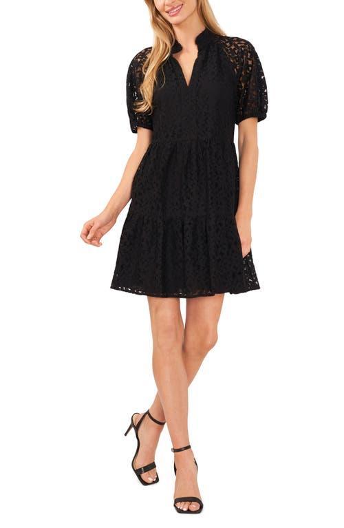 CeCe V Neck Baby Doll Lace Dress Product Image