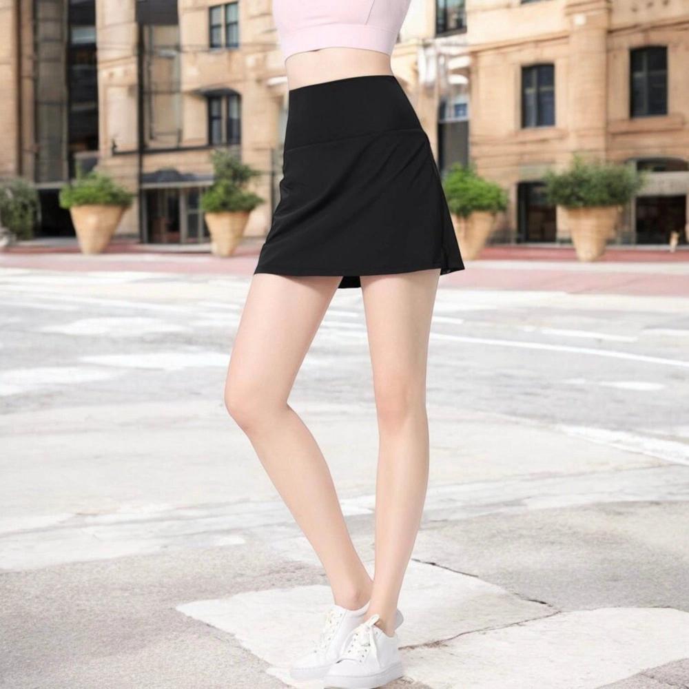 Anna-Kaci Women's High Waist Athletic Skort with Side Drawdtring and Back Pocket Product Image