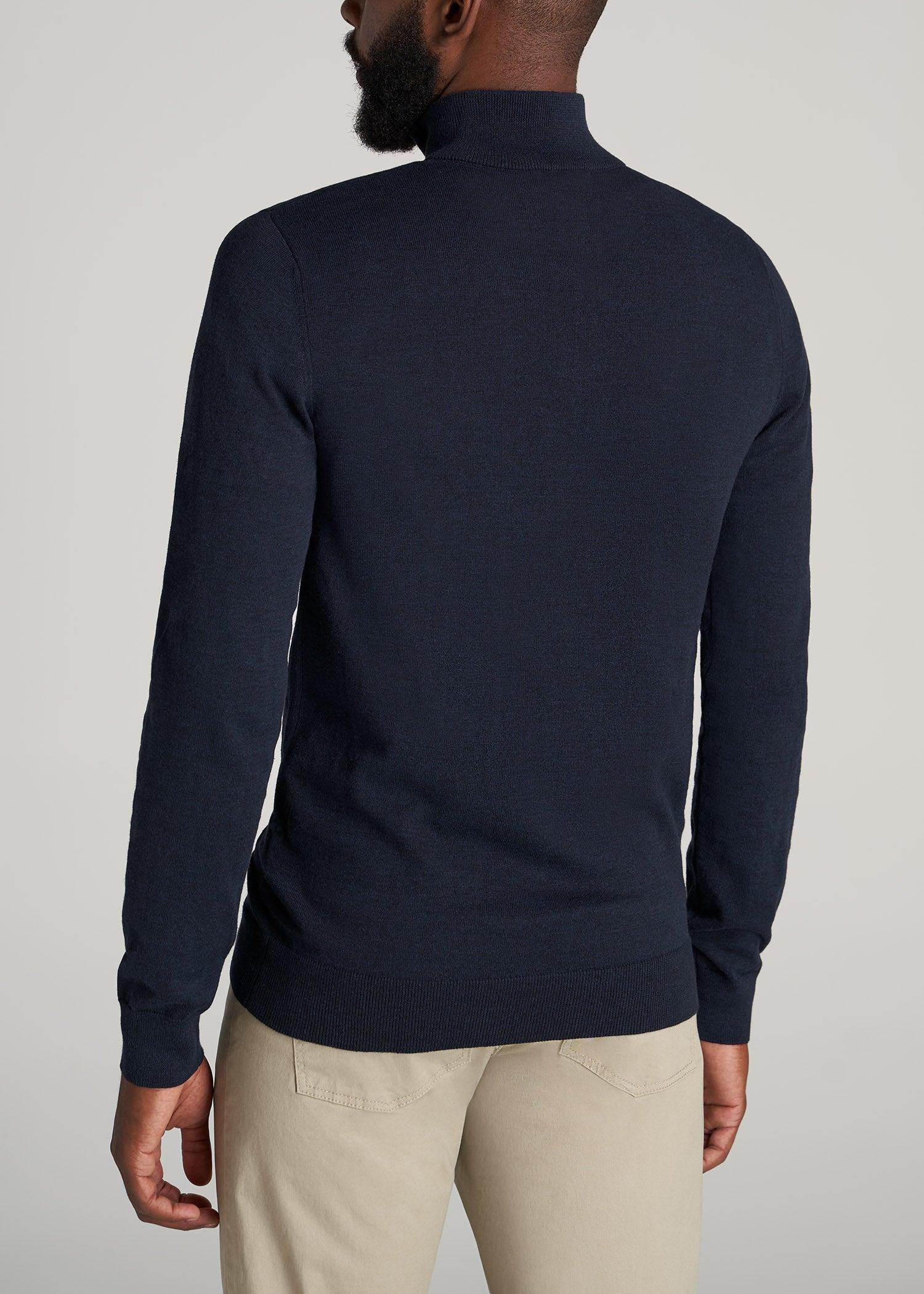 Everyday Quarter-Zip Tall Men's Sweater in Charcoal Mix Product Image