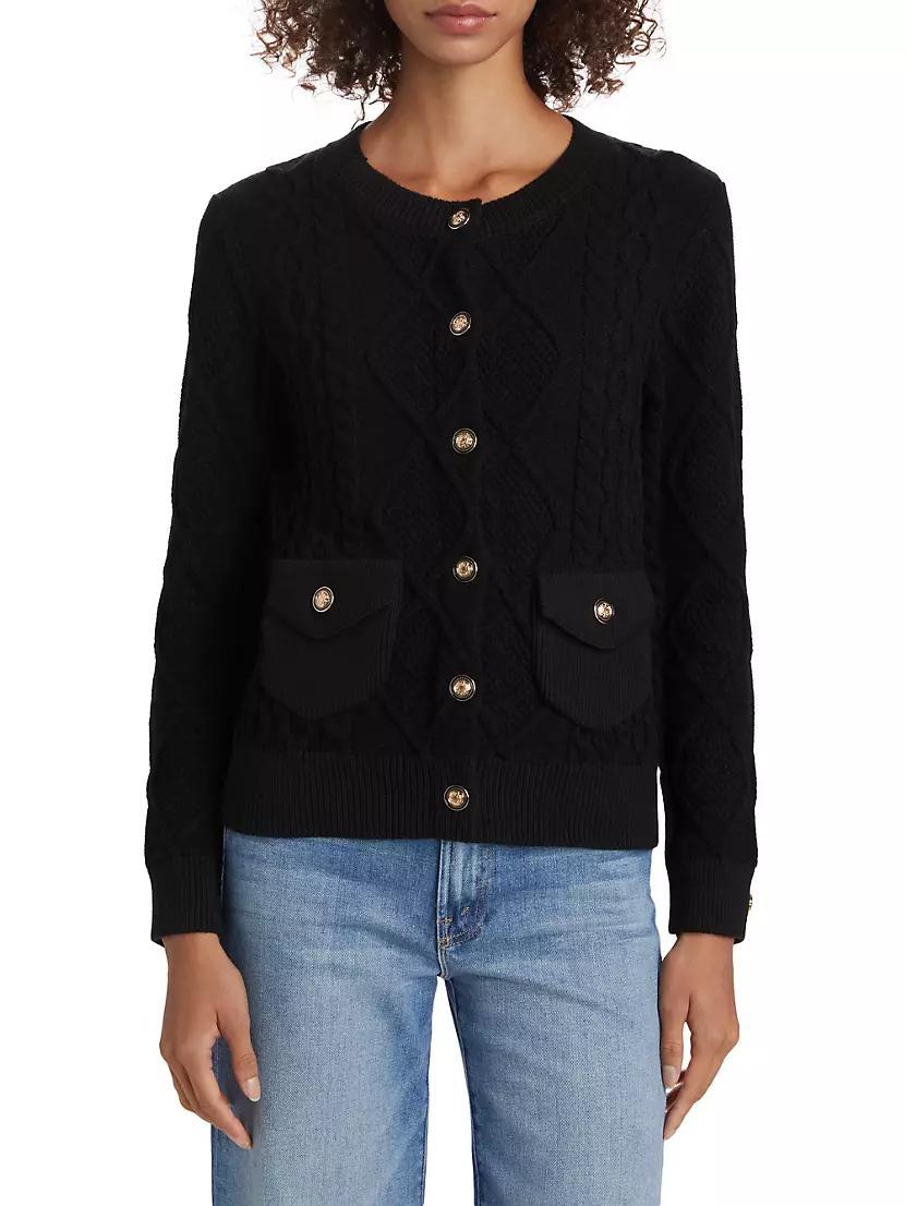 The Amira Cable-Knit Cardigan Product Image