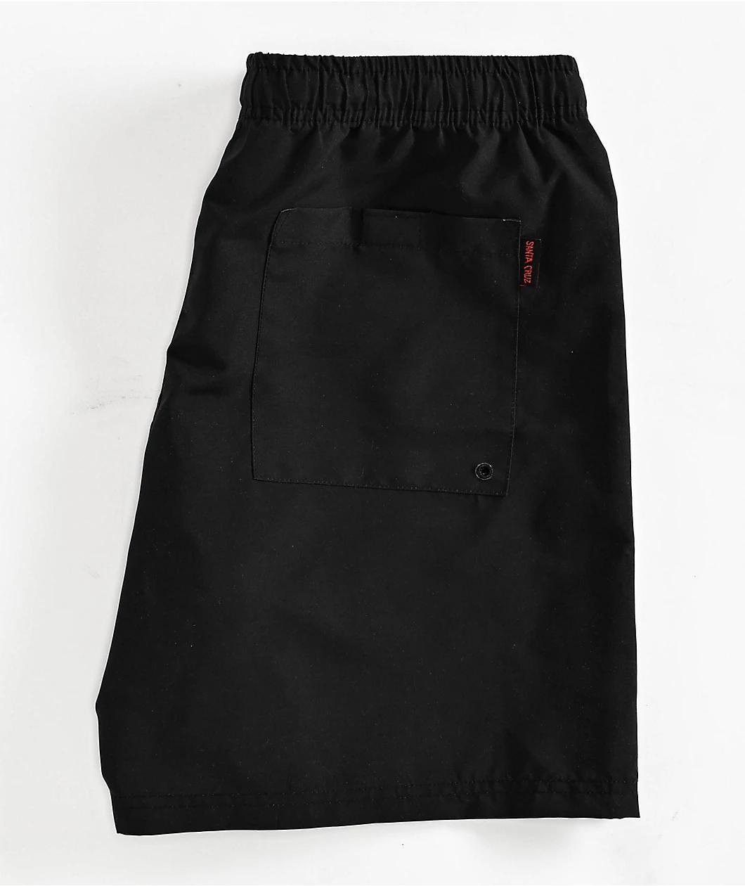 Santa Cruz Screaming Wave Black Board shorts Product Image