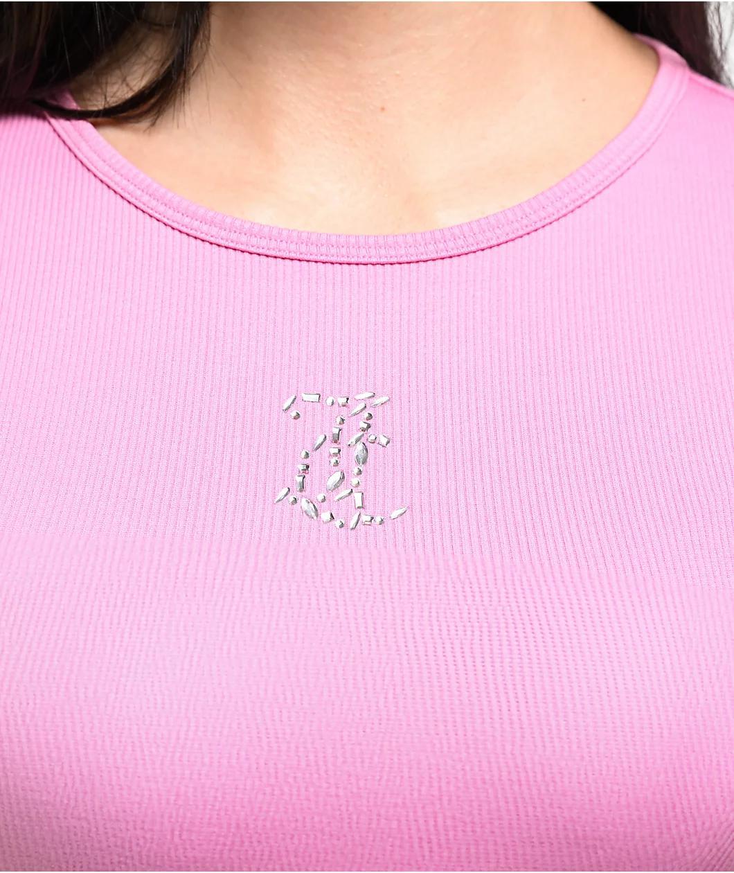 Juicy Couture Seamless Fanciful Crop T-Shirt Product Image