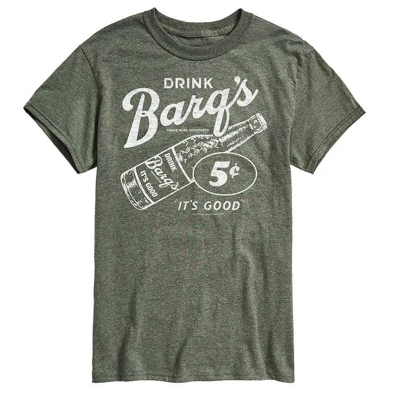 Mens Barqs Vintage Logo Graphic Tee Grey Green Product Image