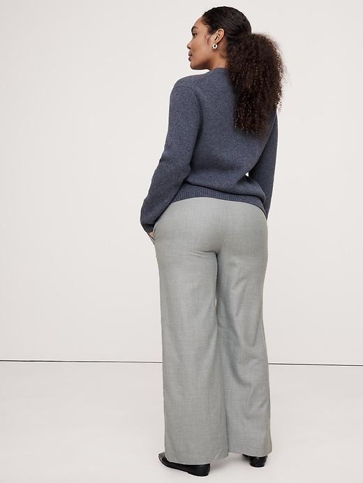 Pull-On Wide-Leg Drapey Twill Pant Product Image