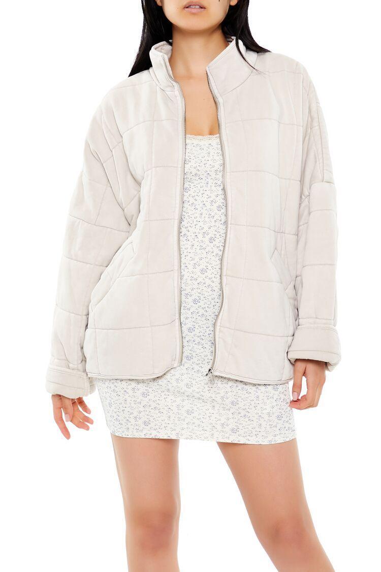 Quilted Zip-Up Jacket | Forever 21 Product Image
