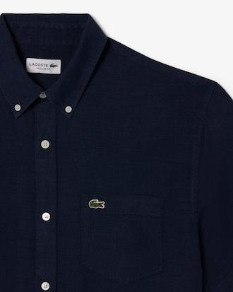 Short Sleeved Linen Shirt Product Image