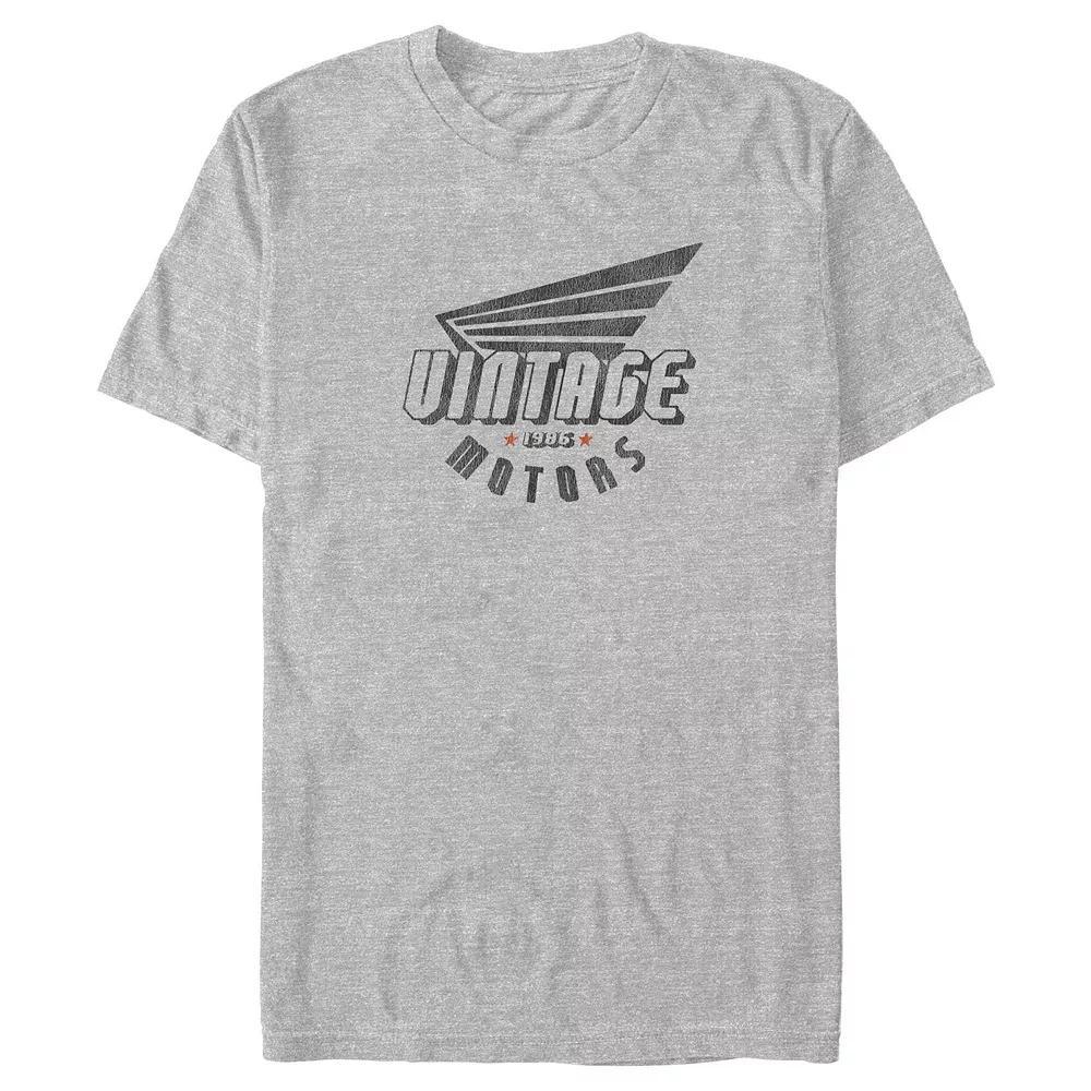 Big & Tall Vintage Motors Graphic Tee, Men's, Size: 4XL Tall, Athletic Grey Product Image