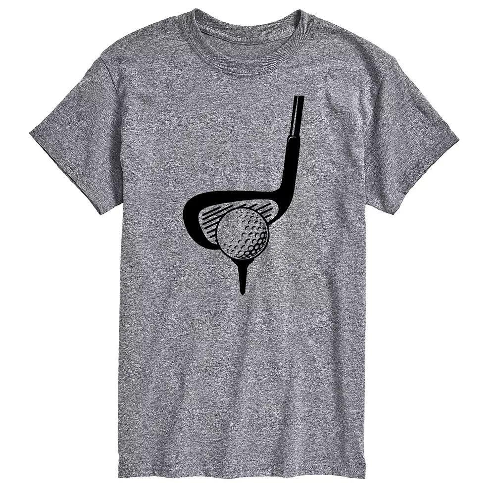 Mens Golf Club Behind Ball Graphic Tee Product Image