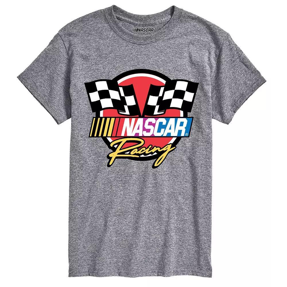 Mens NASCAR Racing Logo Graphic Tee Grey Gray Product Image
