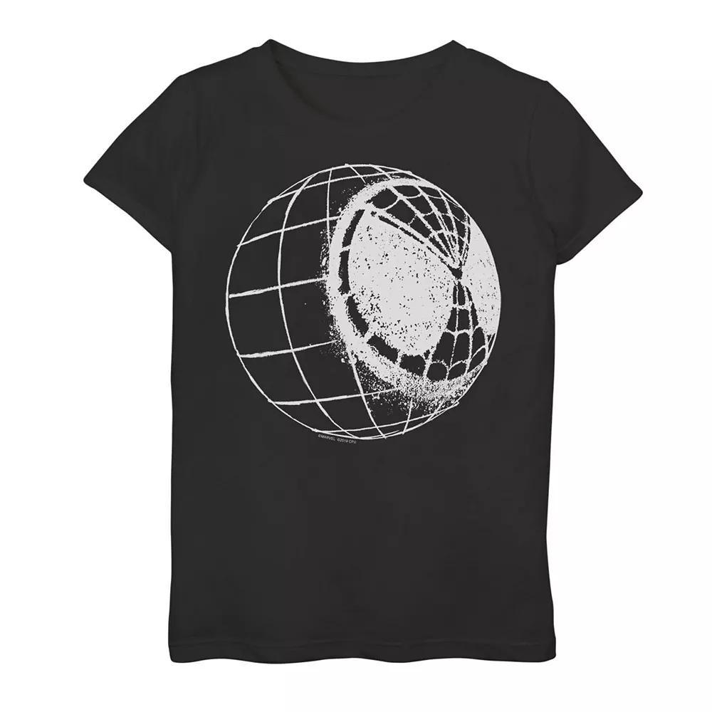 Girls 7-16 Marvel Spider-Man Far From Home Mask Stencil Graphic Tee, Girl's, Size: Large, Black Product Image
