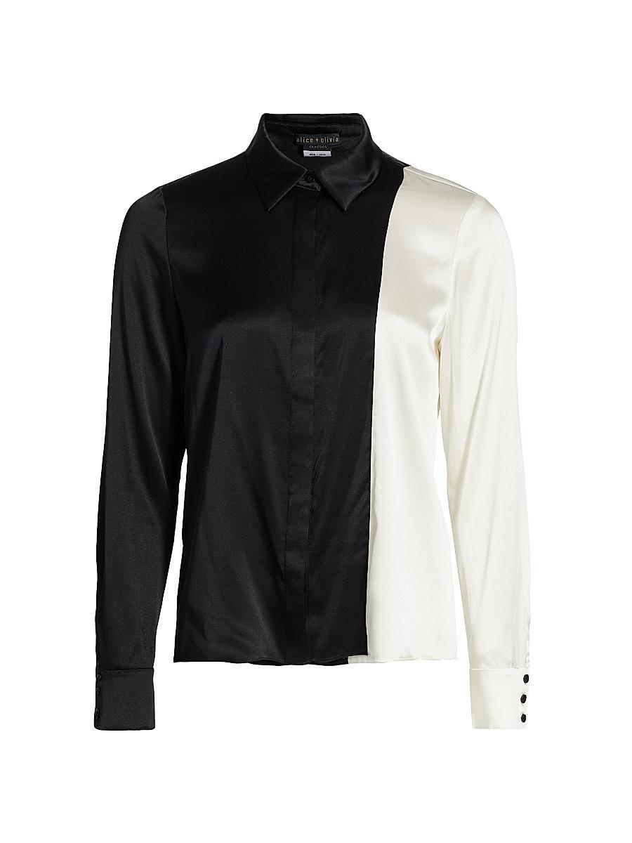 Womens Willa Combo Silk Shirt Product Image