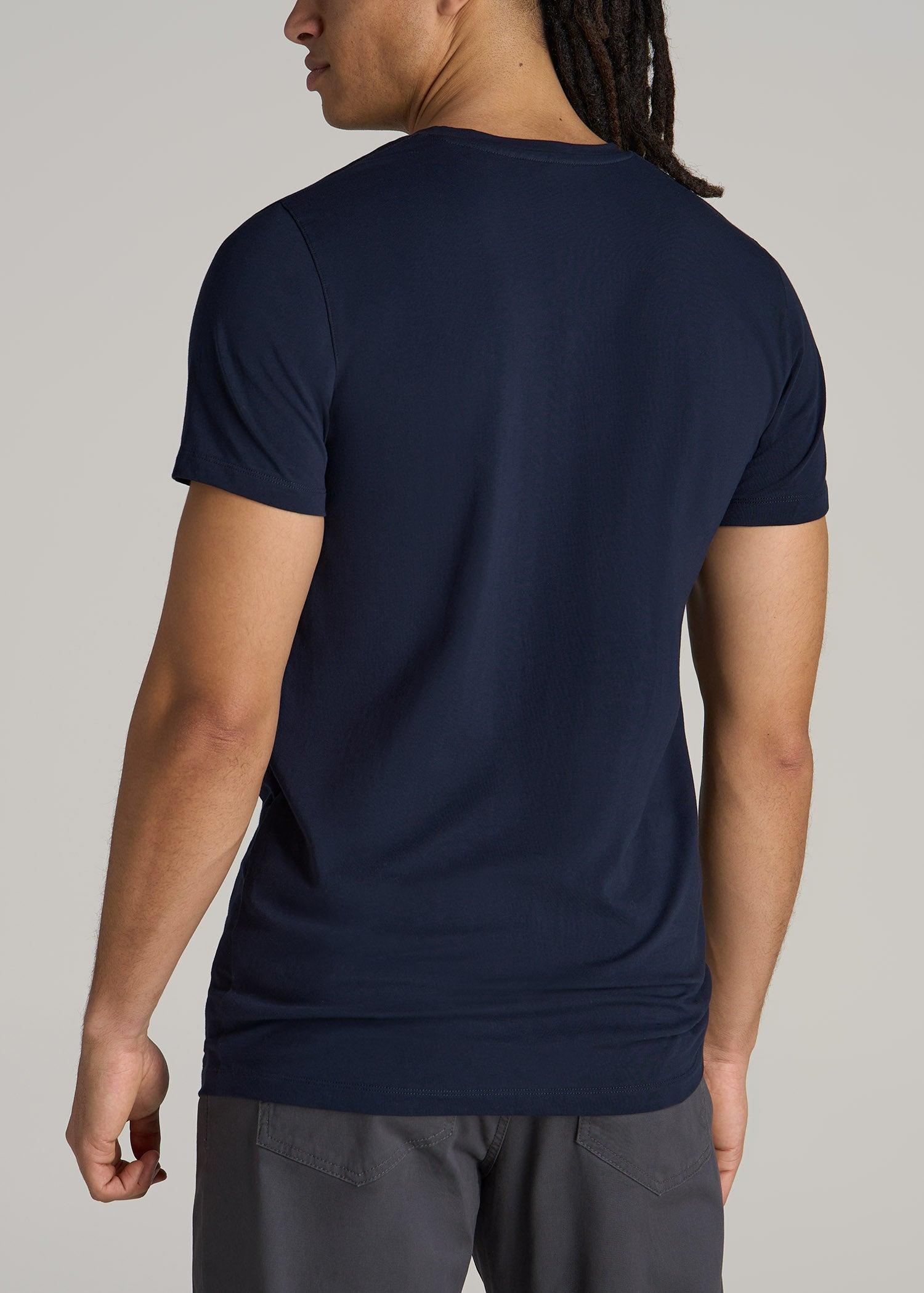 The Essential MODERN-FIT V-Neck Tee for Tall Men in True Navy Product Image